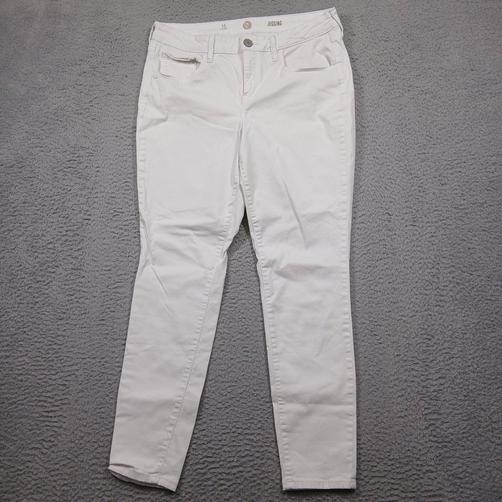 SO White Jegging Pants Women's Size 15 Skinny Stretch Mid Rise